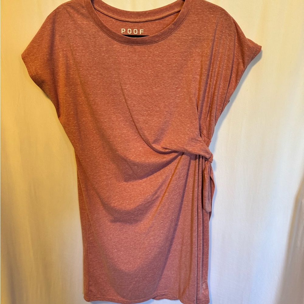 Poof! Women's Mauve Side-Tie Tee